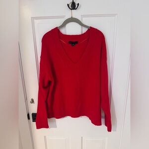 Sanctuary Bold Red V-Neck Sweater
